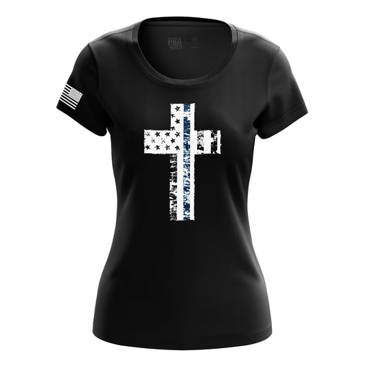 Cross Flag Blue Line