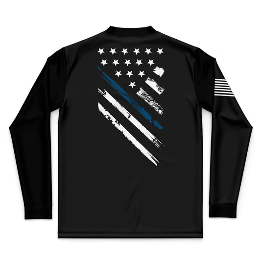 Blue Line Crest Flag