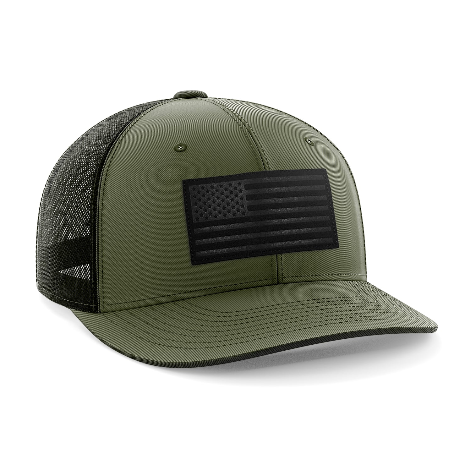 Military Green Black Flag