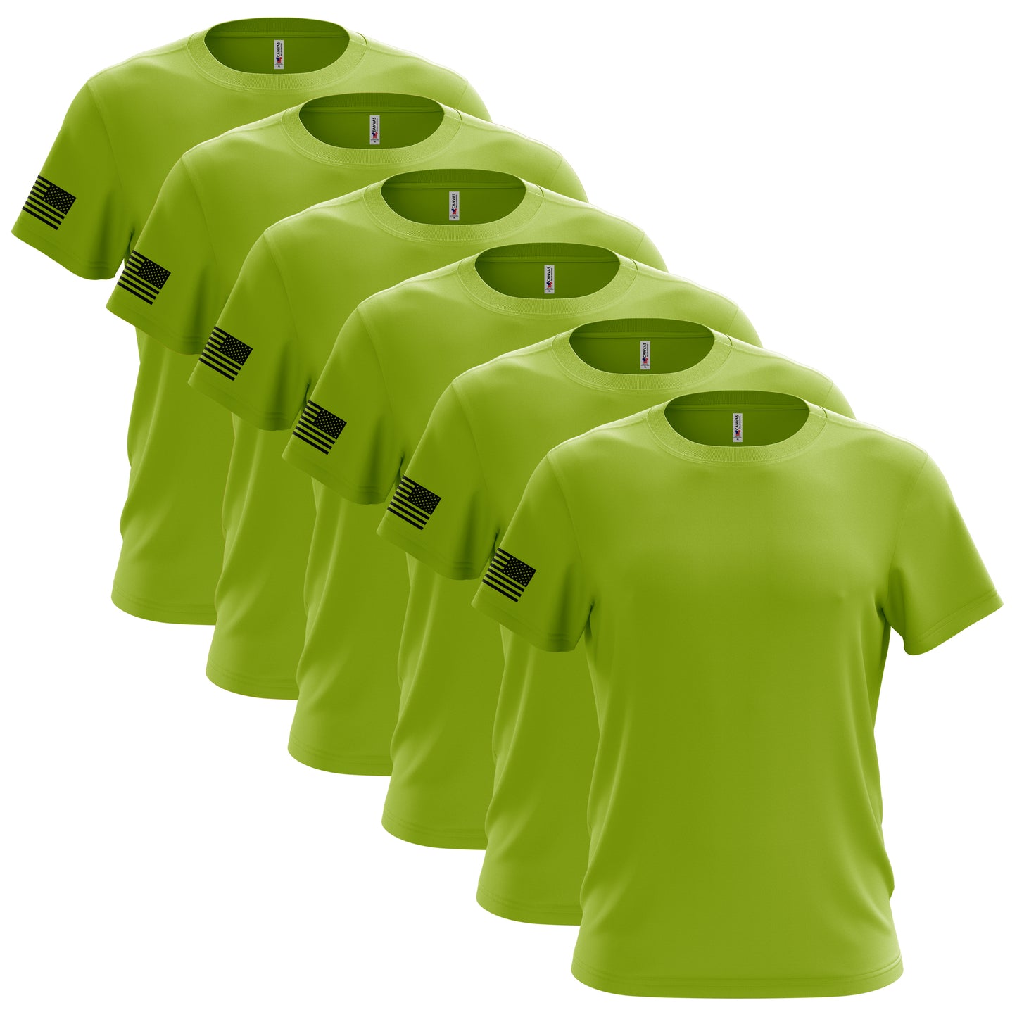 TPS - Safety Green Men's Shirt Bundle - 6 Pack