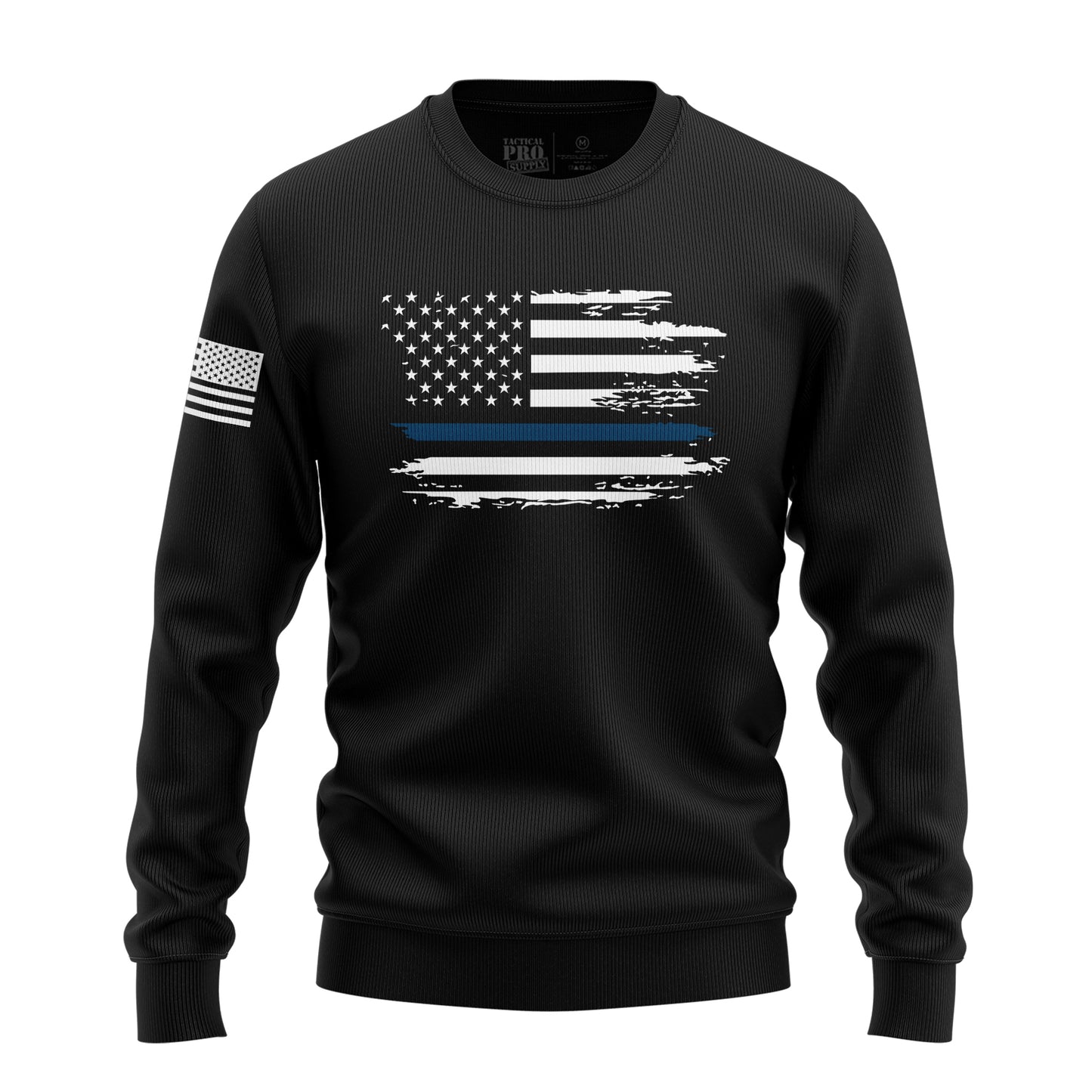 Distressed Flag - Blue Line