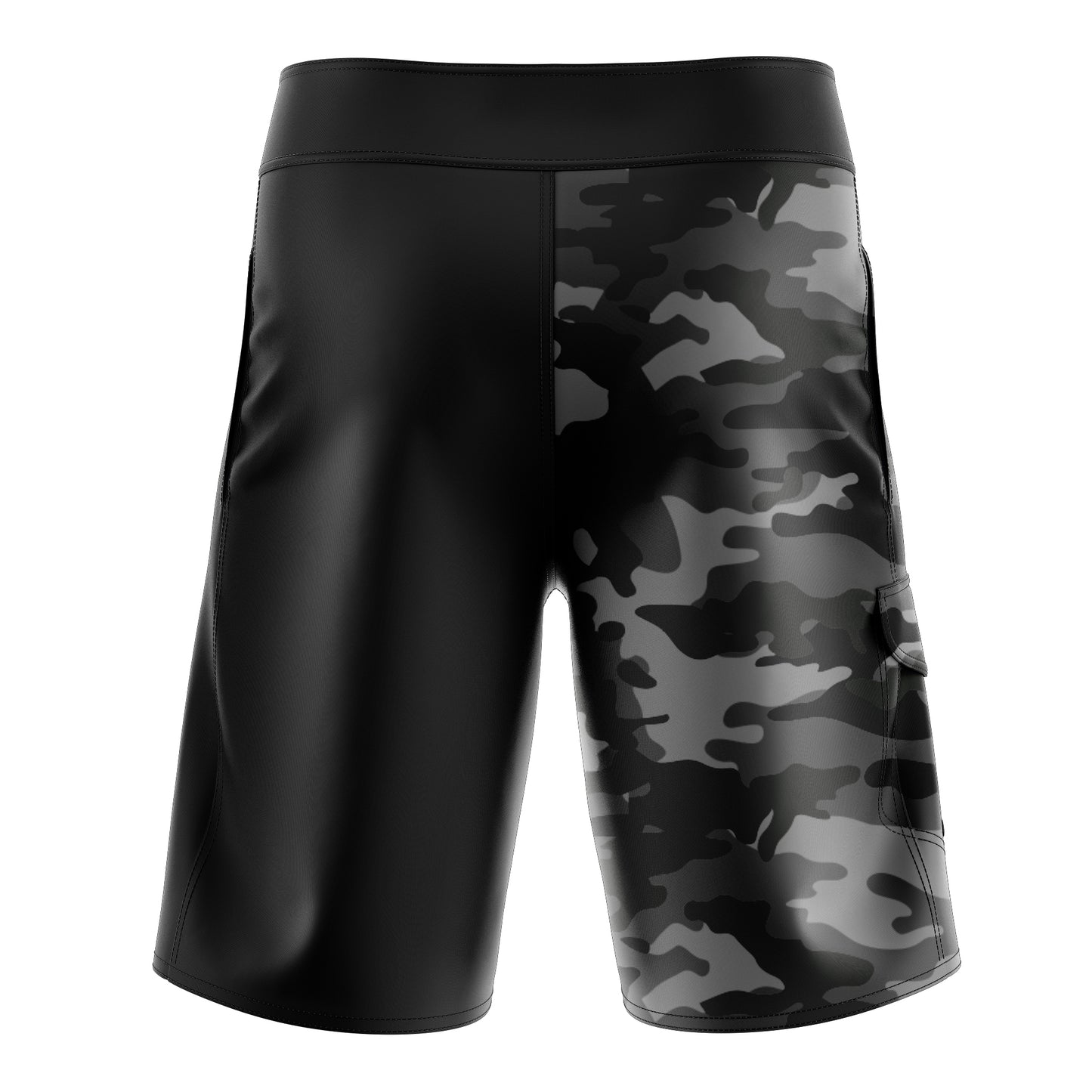 Split Black Camo White Crest