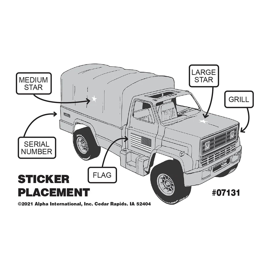 Troop Carrier 14" Cargo Truck Olive