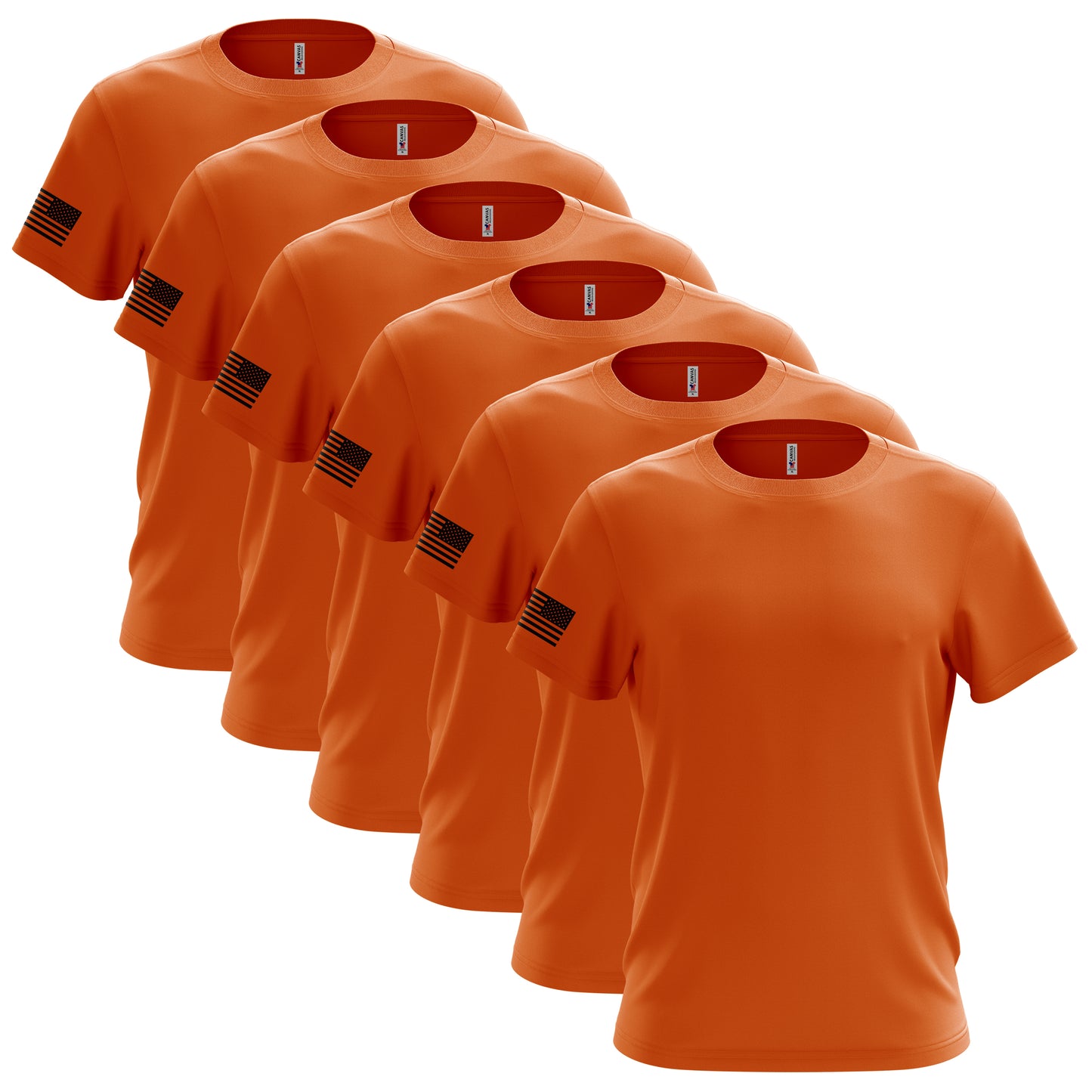 TPS - Bright Orange Men's Shirt Bundle - 6 Pack