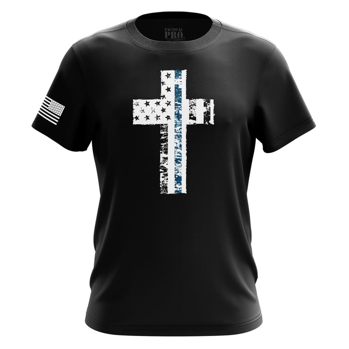 Cross Flag Blue Line