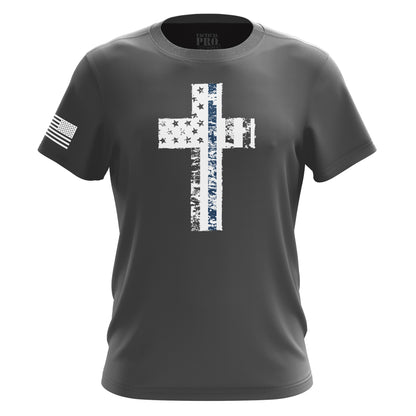 Cross Flag Blue Line
