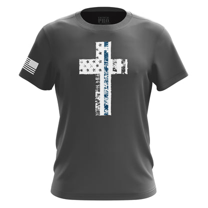 Cross Flag Blue Line