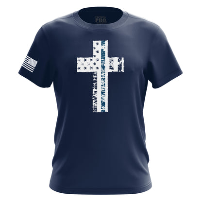 Cross Flag Blue Line