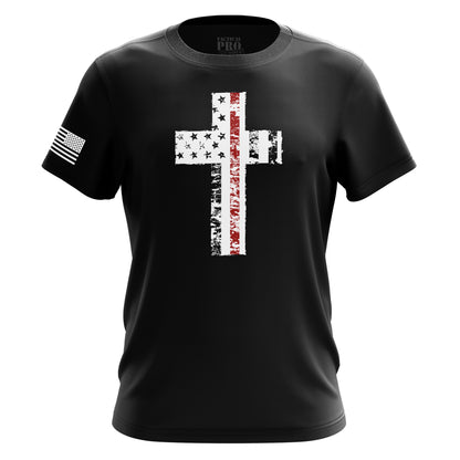 Cross Flag Red Line