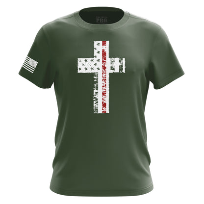 Cross Flag Red Line