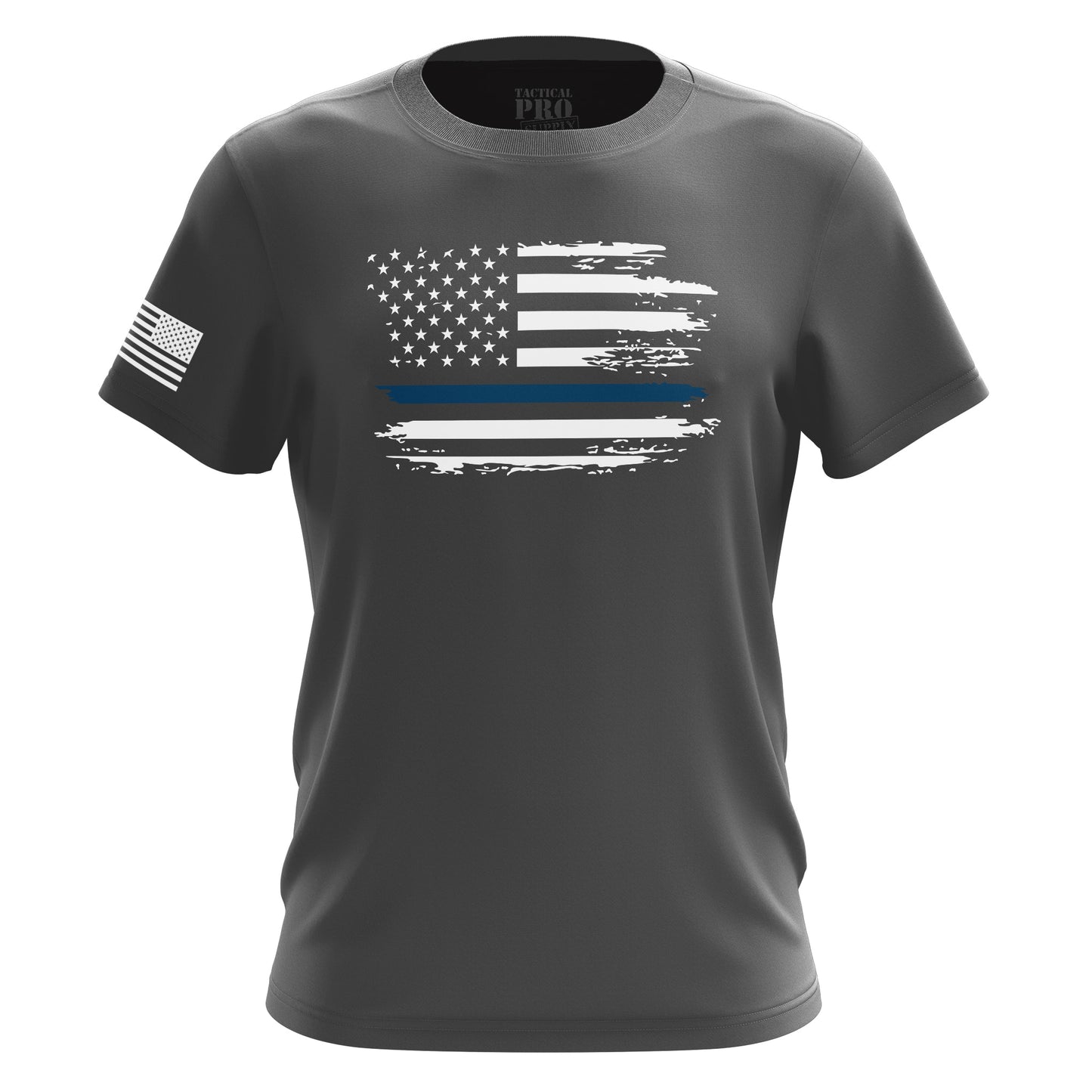Distressed Flag - Blue Line