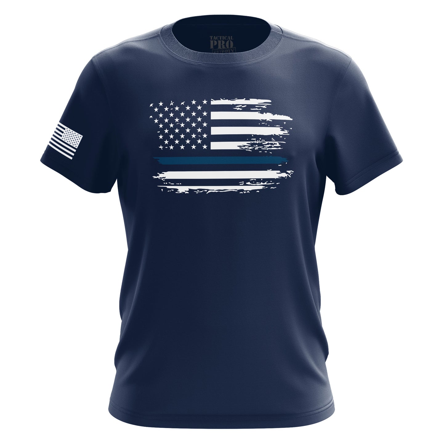Distressed Flag - Blue Line