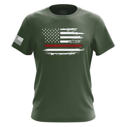 Distressed Flag Red Line
