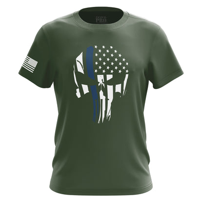 Punisher Flag Blue Line