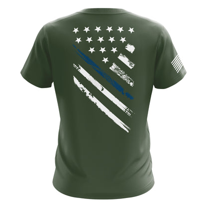 Blue Line Crest Flag