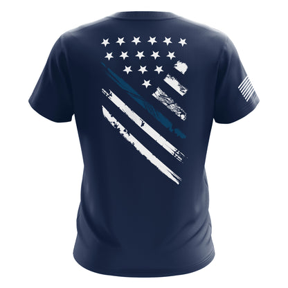 Blue Line Crest Flag