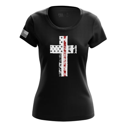 Cross Flag Red Line