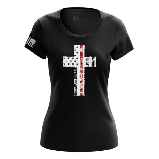 Cross Flag Red Line