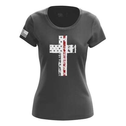 Cross Flag Red Line