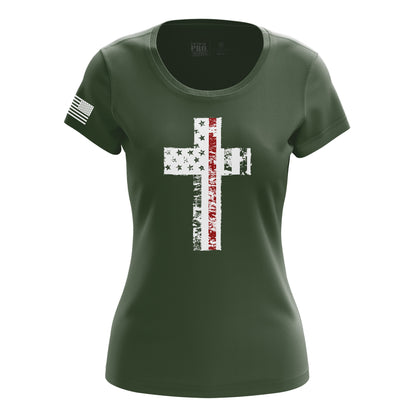 Cross Flag Red Line