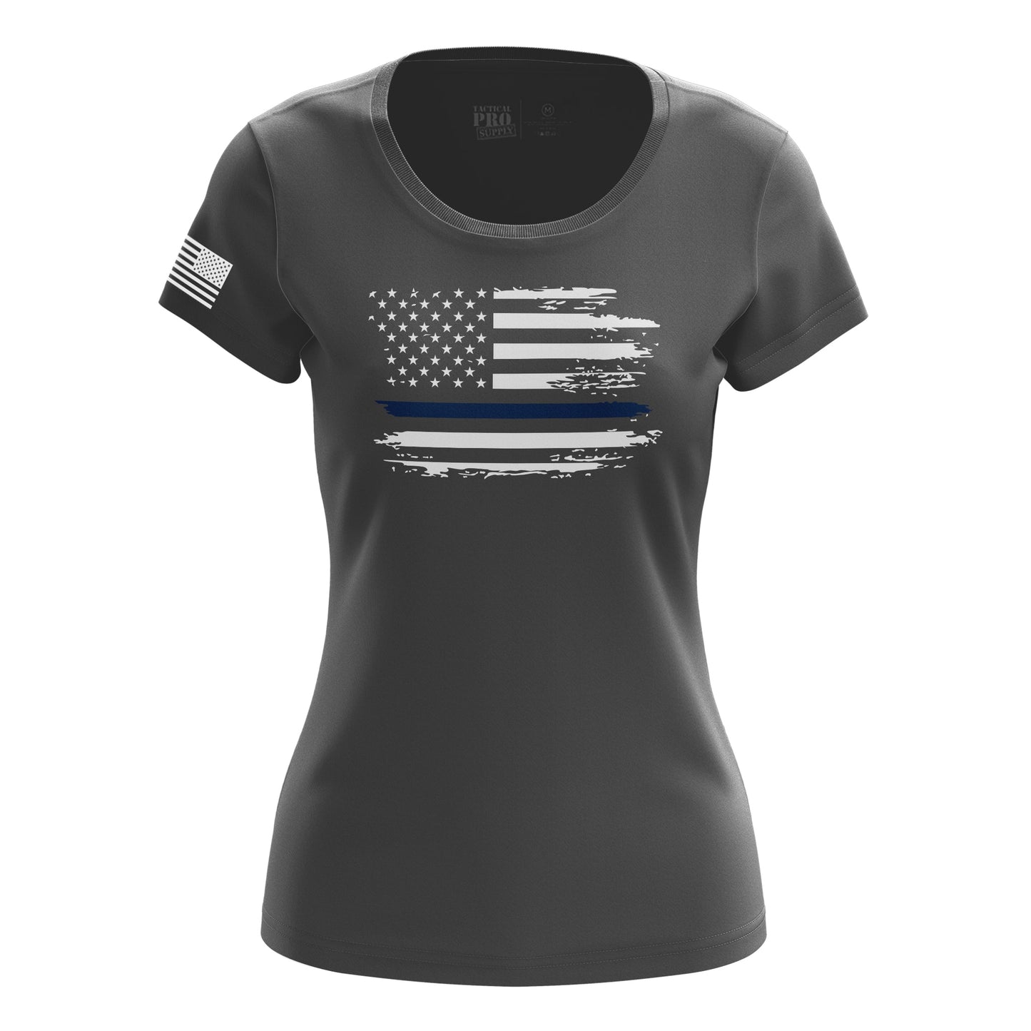 Distressed Flag - Blue Line