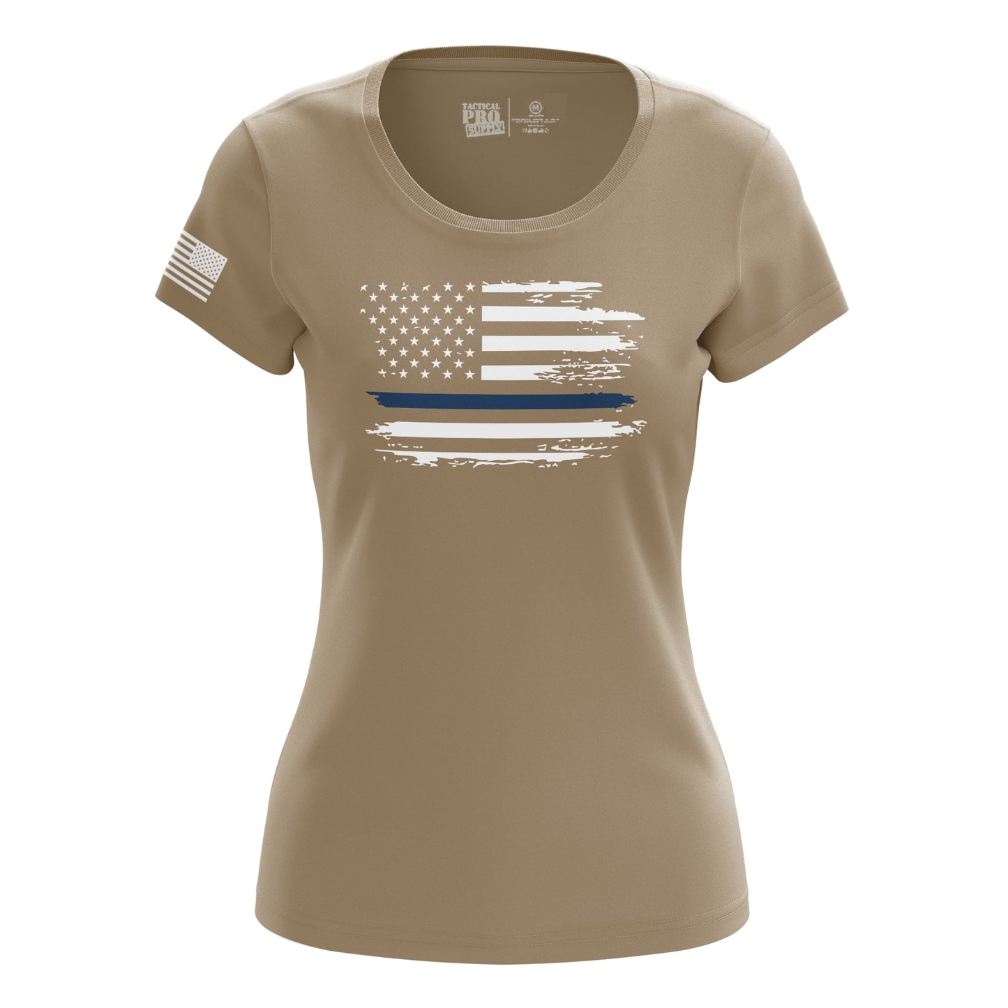 Distressed Flag Blue Line