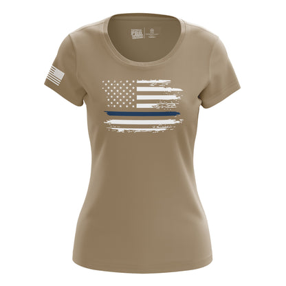 Distressed Flag Blue Line