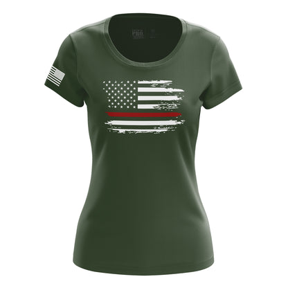 Distressed Flag Red Line