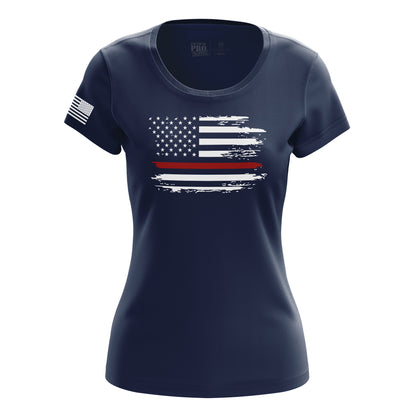 Distressed Flag Red Line