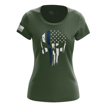 Punisher Flag Blue Line
