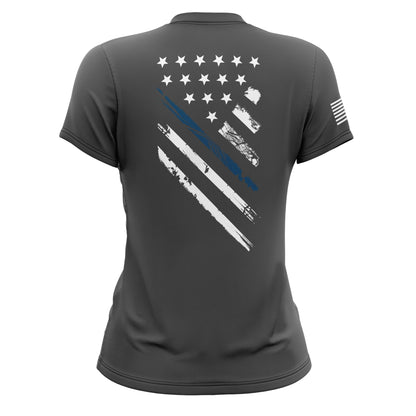 Blue Line Crest Flag