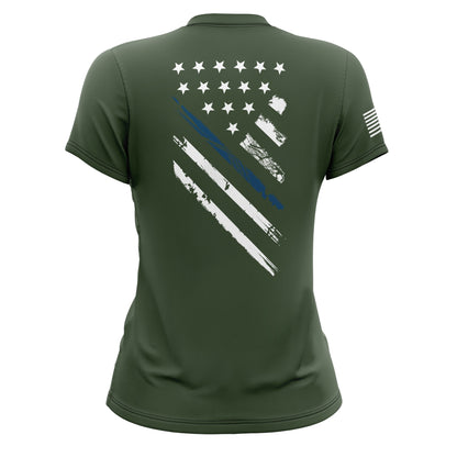 Blue Line Crest Flag