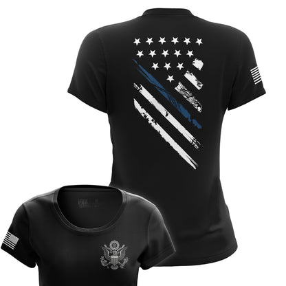 Blue Line Crest Flag