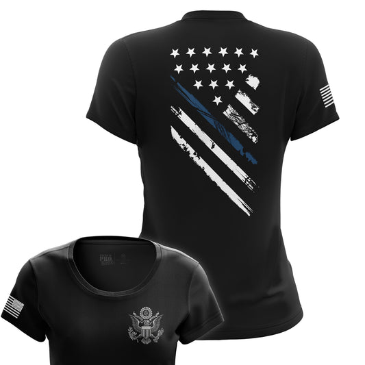 Blue Line Crest Flag