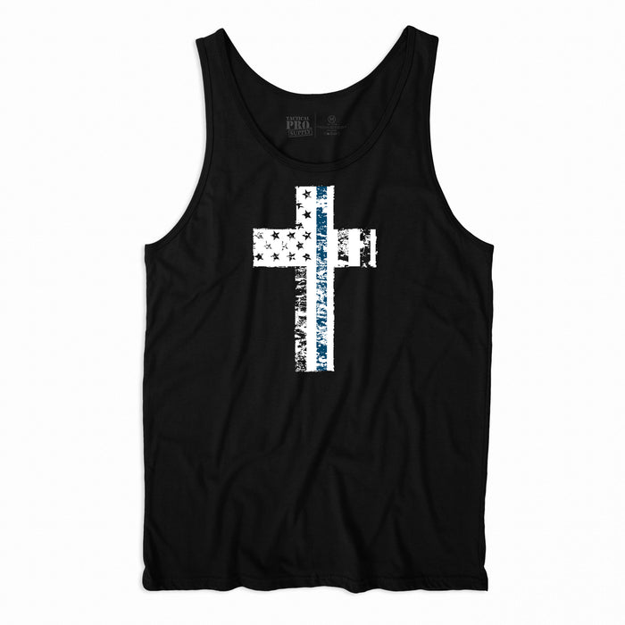 Cross Flag Blue Line