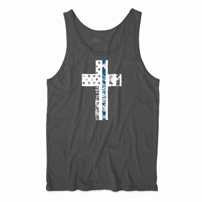 Cross Flag Blue Line