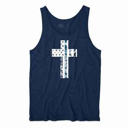 Cross Flag Blue Line