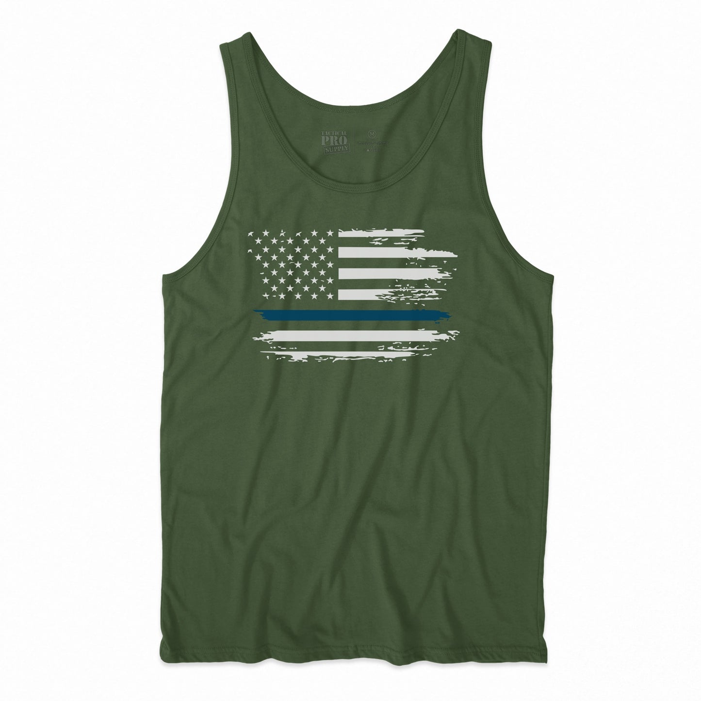 Distressed Flag - Blue Line