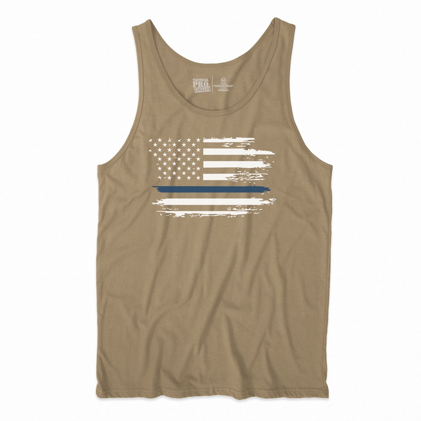 Distressed Flag Blue Line