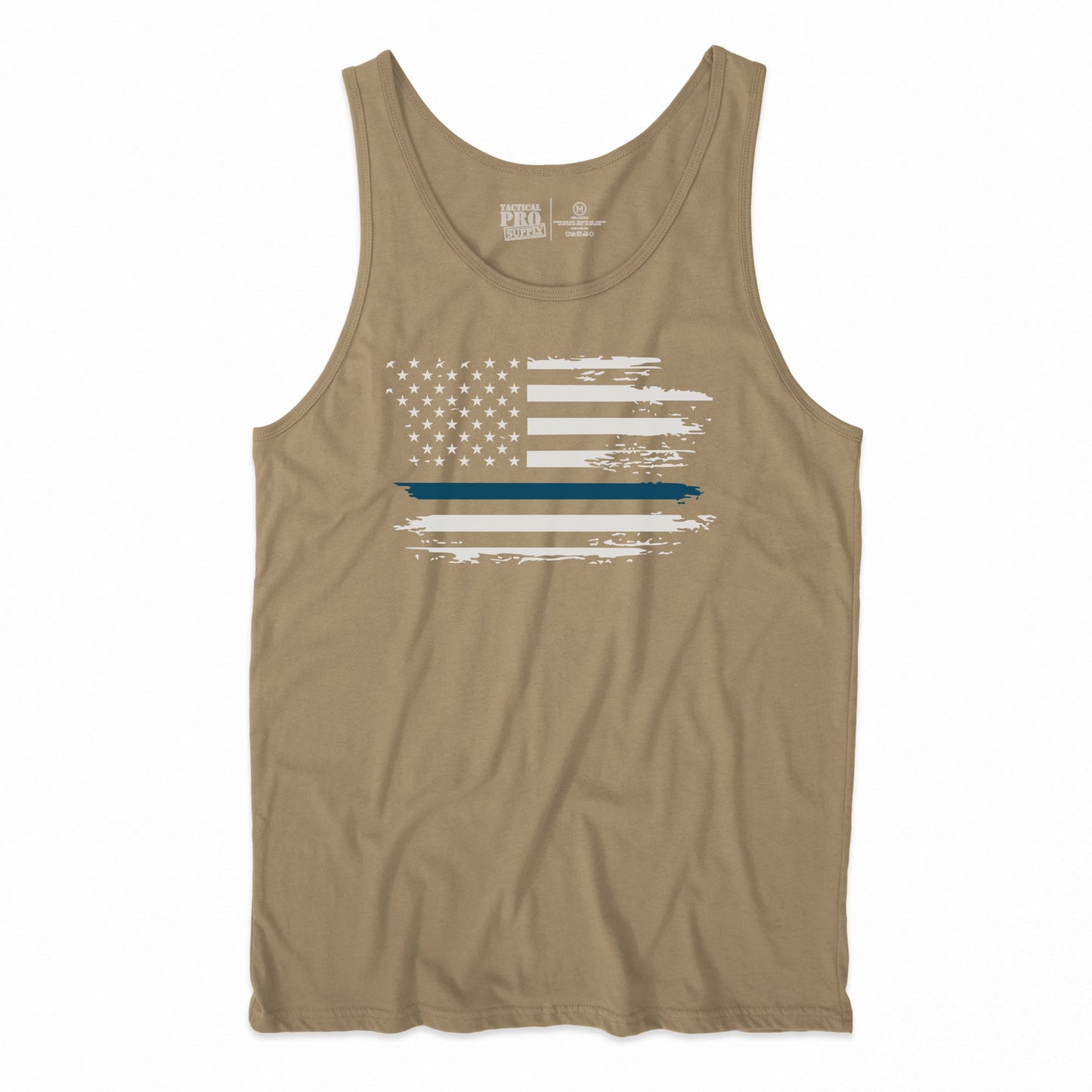 Distressed Flag - Blue Line