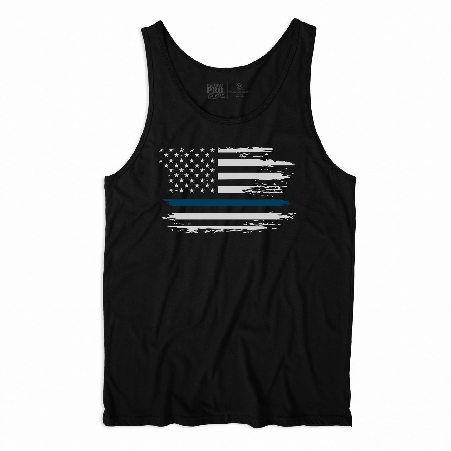 Distressed Flag - Blue Line