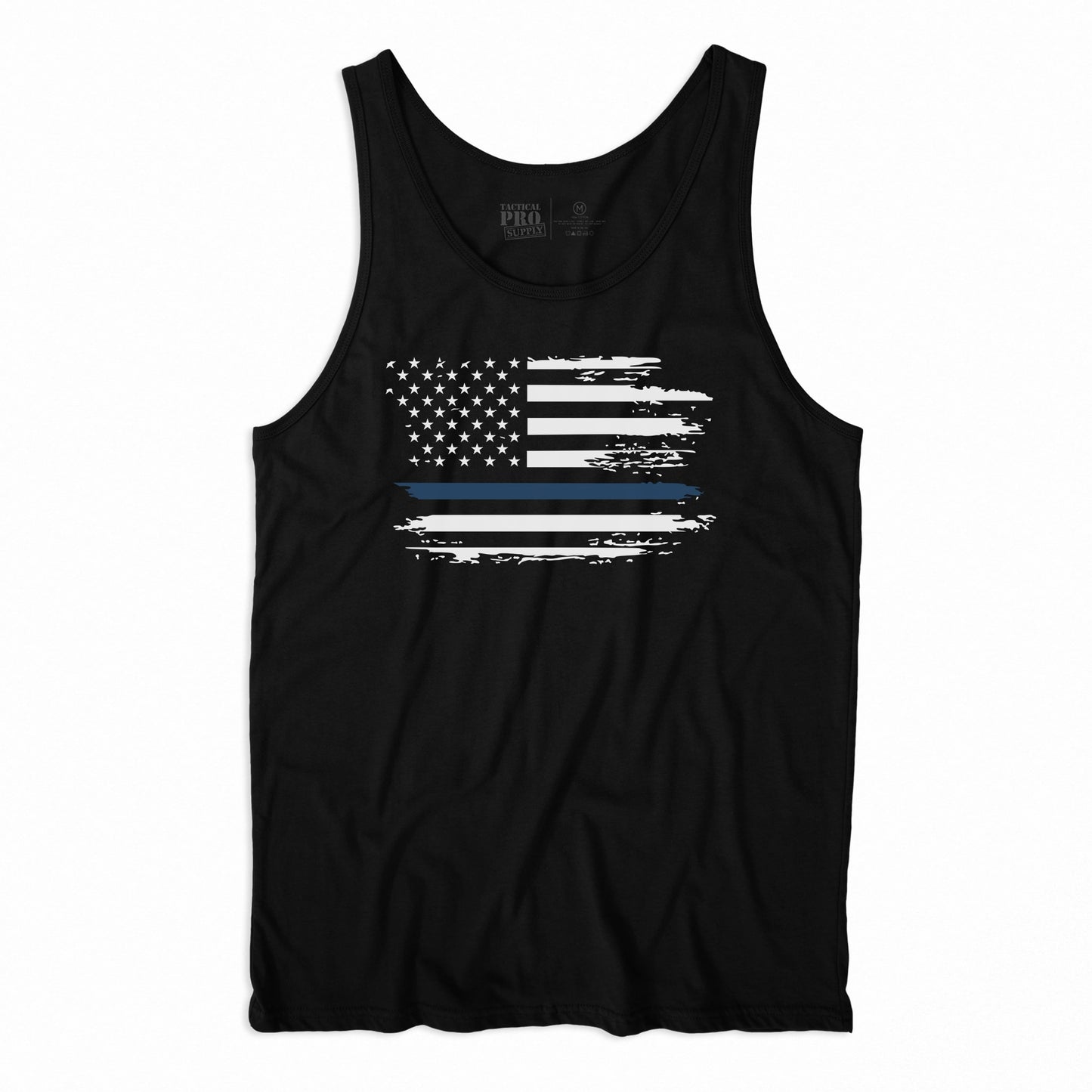 Distressed Flag - Blue Line