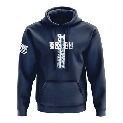 Cross Flag Blue Line