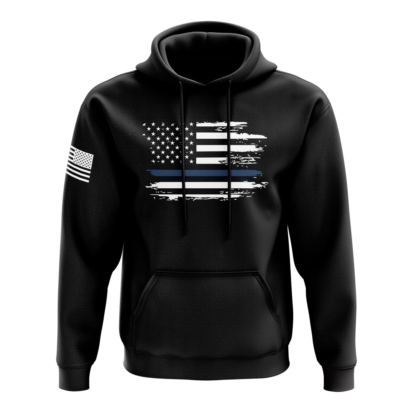 Distressed Flag Blue Line