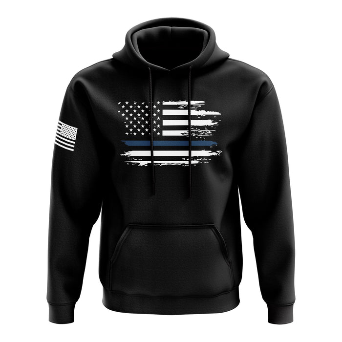 Distressed Flag Blue Line