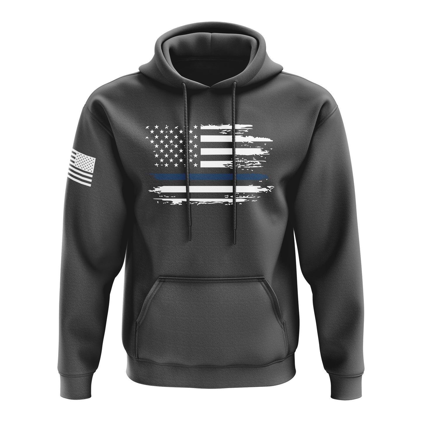 Distressed Flag Blue Line