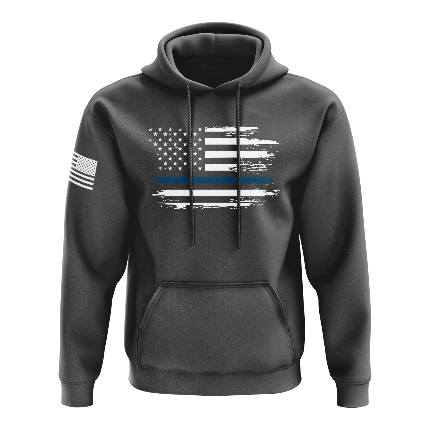 Distressed Flag - Blue Line