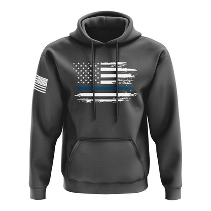 Distressed Flag - Blue Line