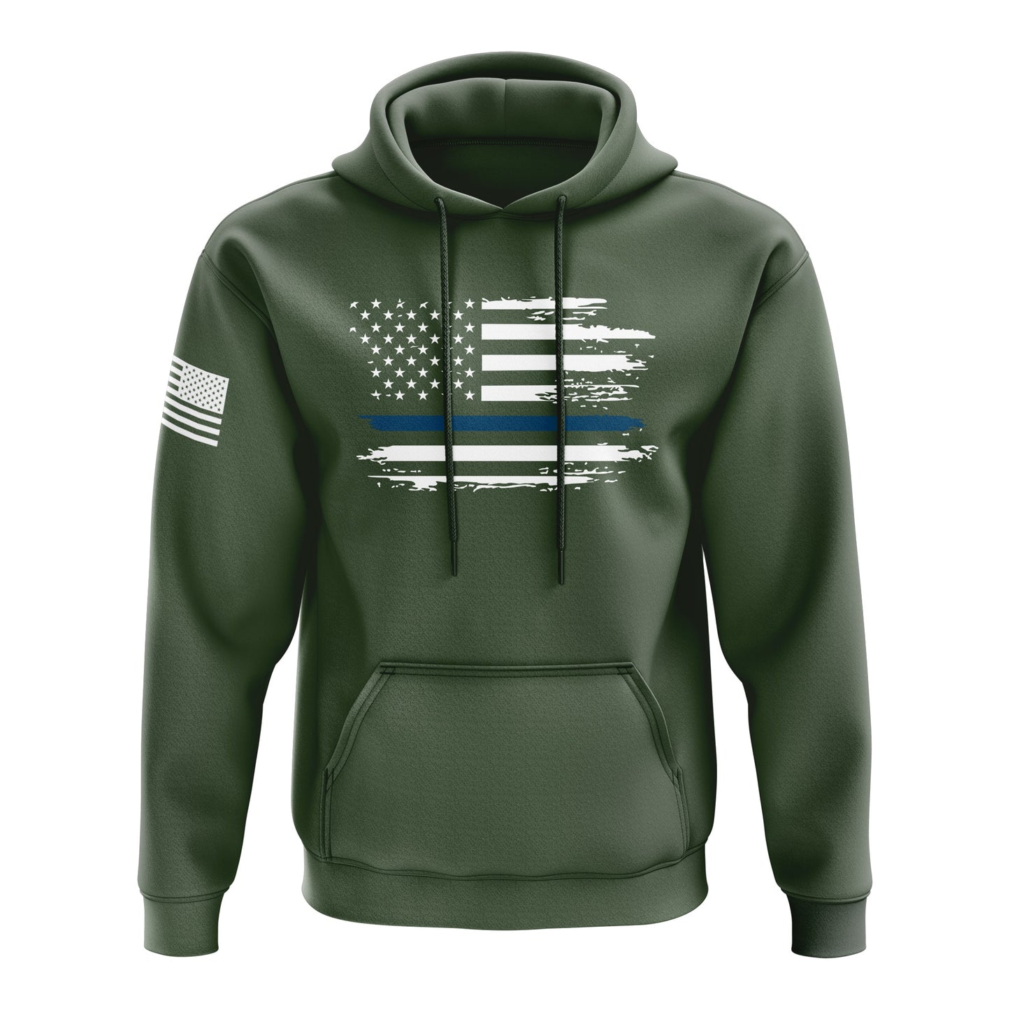 Distressed Flag - Blue Line