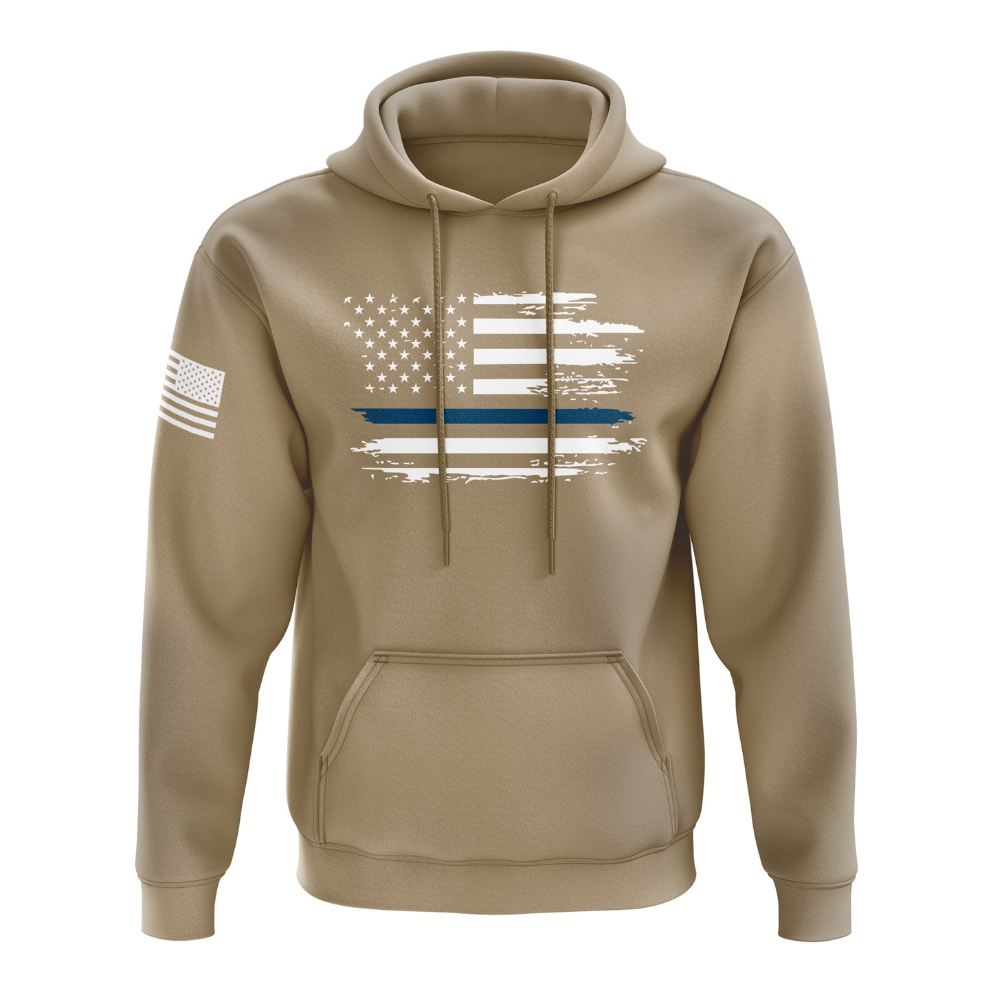 Distressed Flag - Blue Line